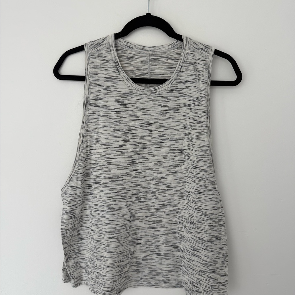 Lululemon Tank Top Grey Space Dye Racerback Workout Yoga Athletic Top